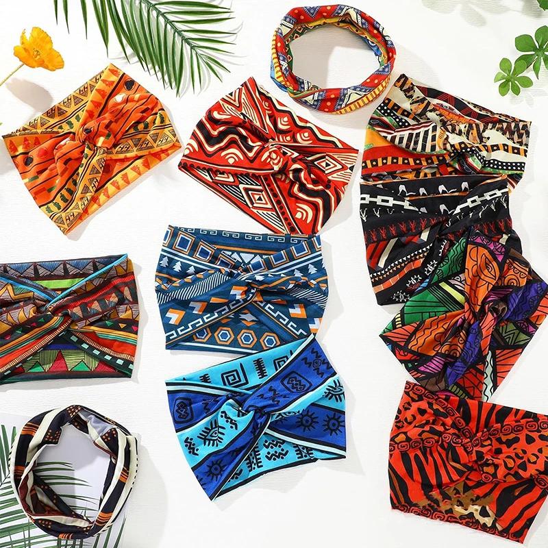 Bandeau yoga sport bohème africain - Accessoire élargissement haute résistance pour exercice et fitness
