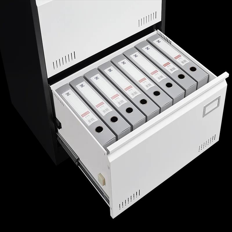 2 MELMetal-Classeur latéral avec serrure, armoire verticale de bureau pour le bureau à domicile/léga