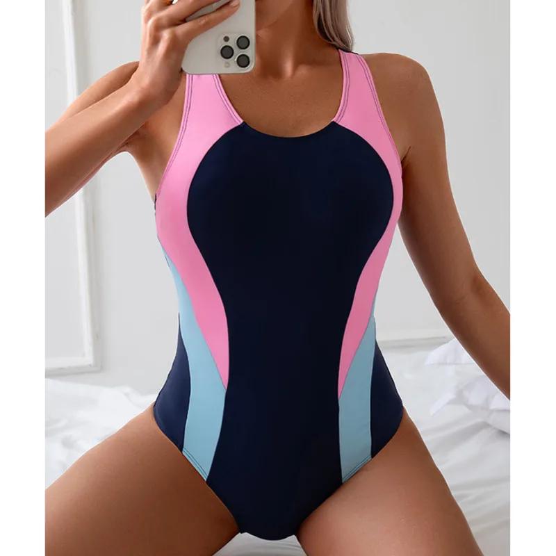 Été Sexy une pièce maillots de bain fermé femmes maillots de bain sport pour vêtements de natation c