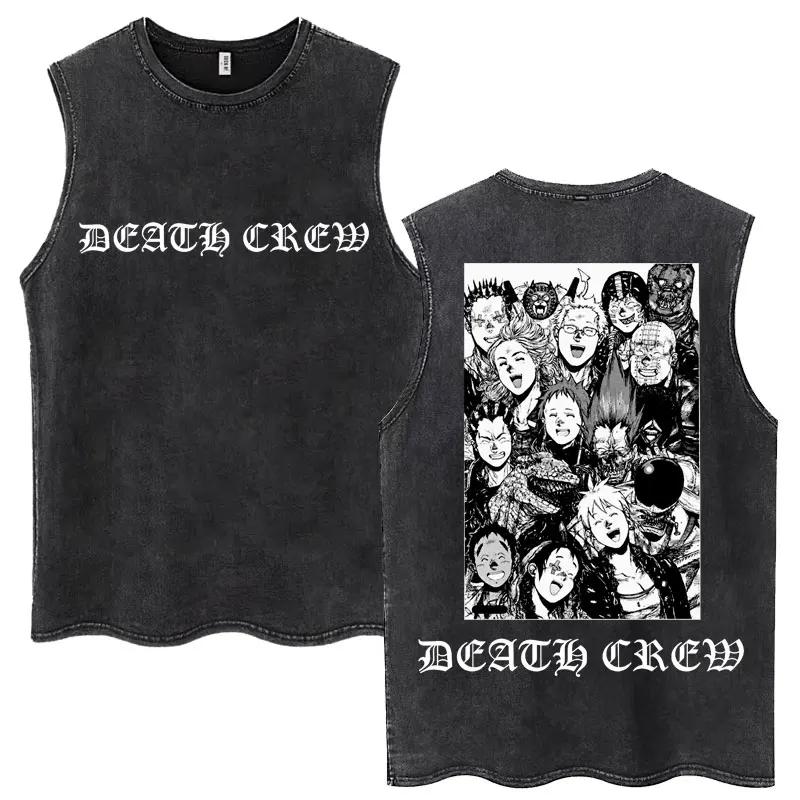 Débardeur délavé à motif de dessin animé japonais Dorohedoro pour hommes et femmes, 100% coton, mode