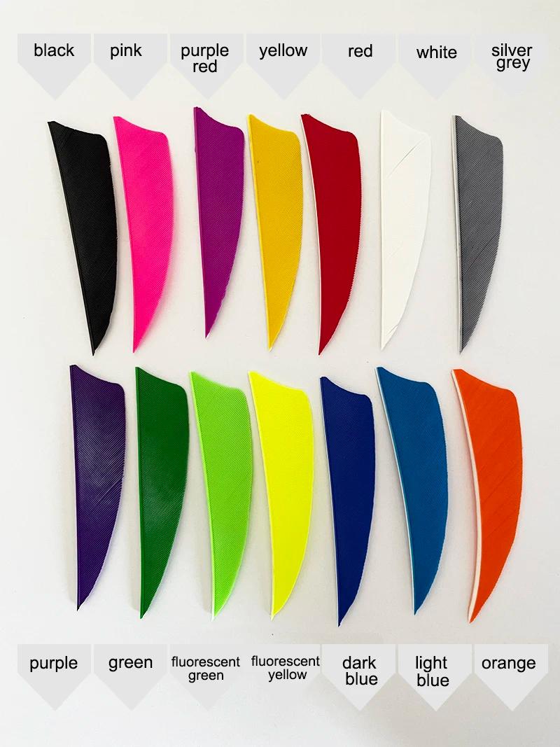 50 pièces 3 pouces tir à l'arc Fletches plume flèche Fletching plumes de dinde naturelles bricolage
