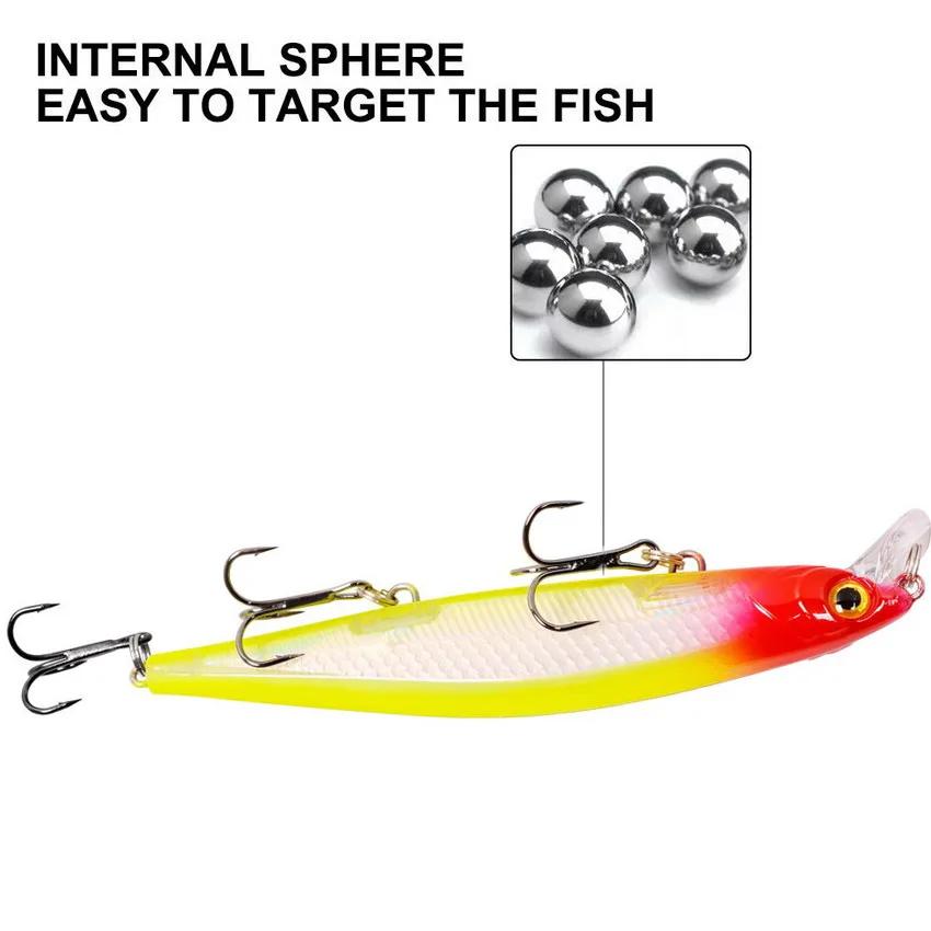 11 cm 12.9g leurre de pêche méné Laser dur appât artificiel yeux 3D Wobblers de pêche brochet carpe