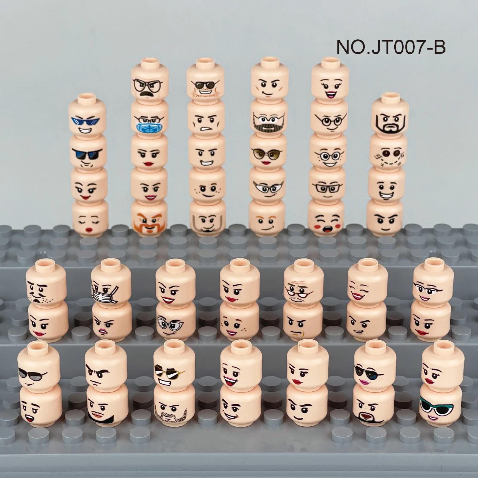 Hot 56 pcs/lot Mini Figure tête créative visages rire cri mignon Expression faciale briques blocs de
