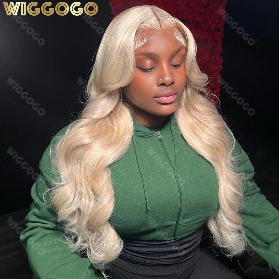 Wiggogo Blonde dentelle avant perruque perruque de cheveux humains 613 Hd dentelle frontale perruque