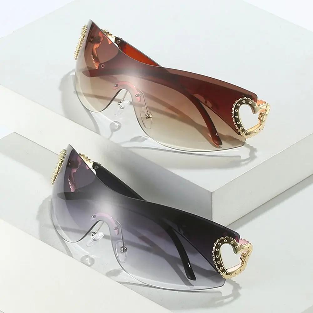 Lunettes de soleil de styliste pour femmes, verres de luxe, tendance, y2k, rose ombré, 2000, 2023