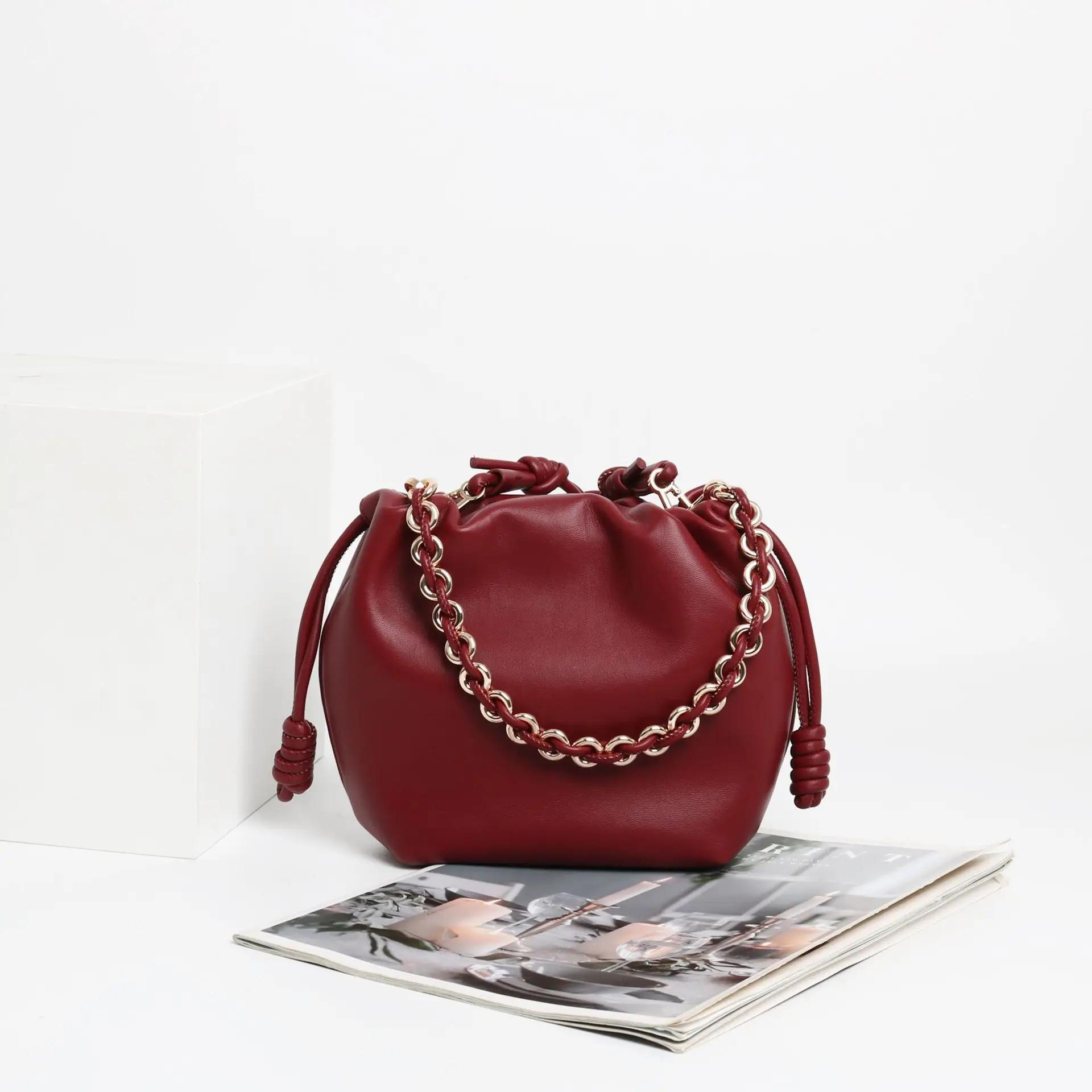 Sac nuage en cuir de vachette pour femme, sacs à main à bandoulière pour femme, cuir véritable Berga