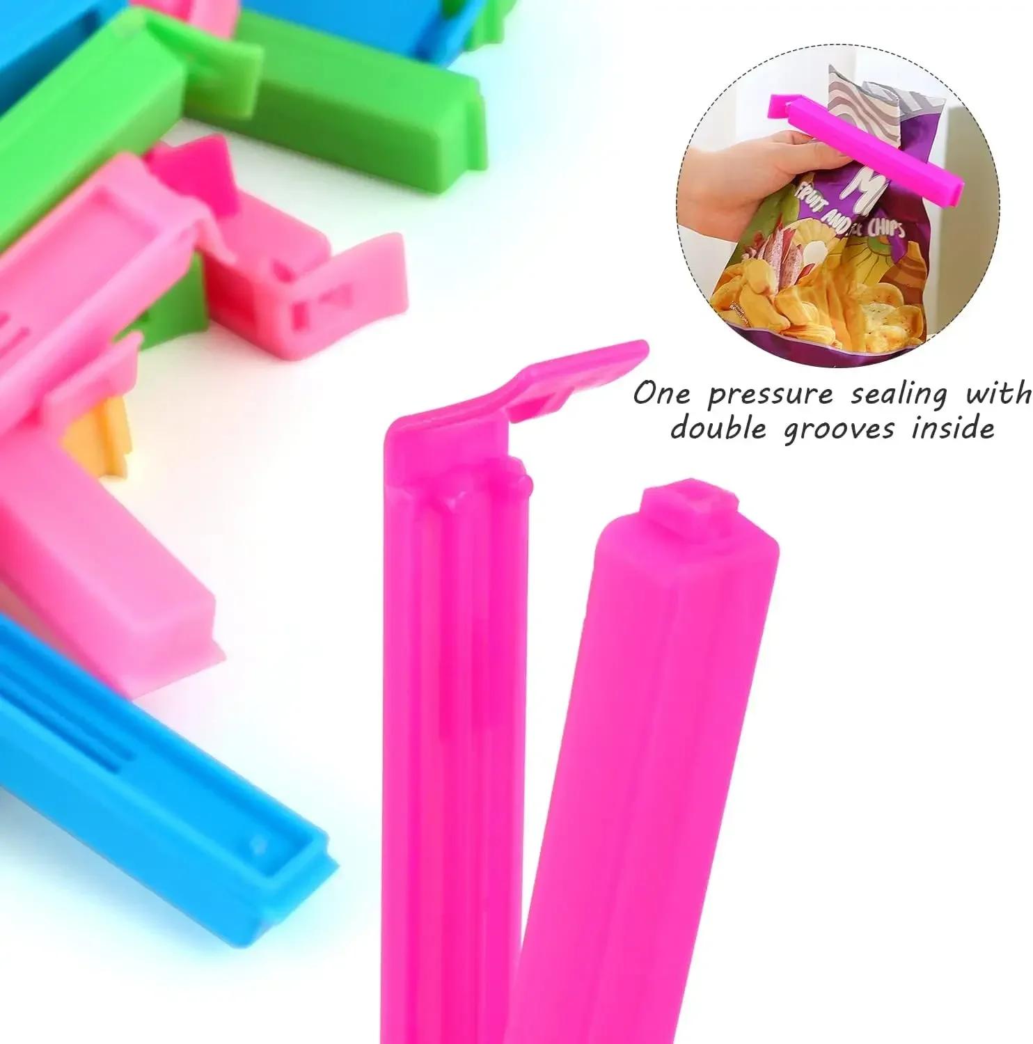 Clips Minces en Plastique pour Documents de Bonbons, Bancs de Bouche, Outil pour Garder les Biscuits