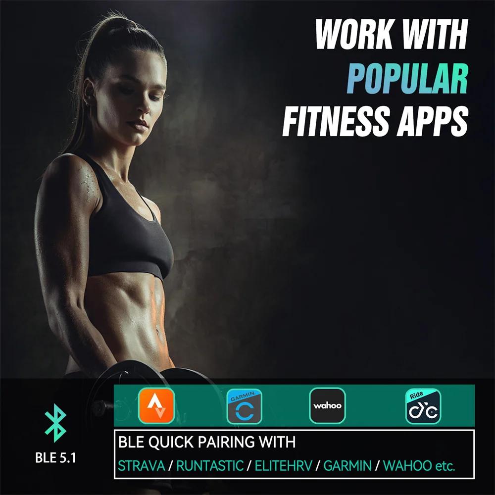 CYCPLUS capteur de fréquence cardiaque brassard ceinture de poignet Bluetooth ANT + moniteur de Fitn