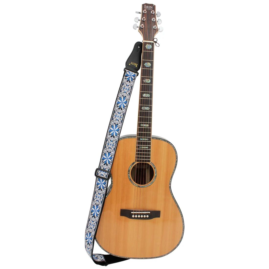 Sangle de guitare réglable en Polyester, impression de haute qualité, Style ethnique, pur coton brod