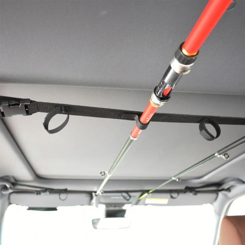 Pratique voiture canne à pêche économiseur véhicule canne transporteur bande porte-canne ceinture sa