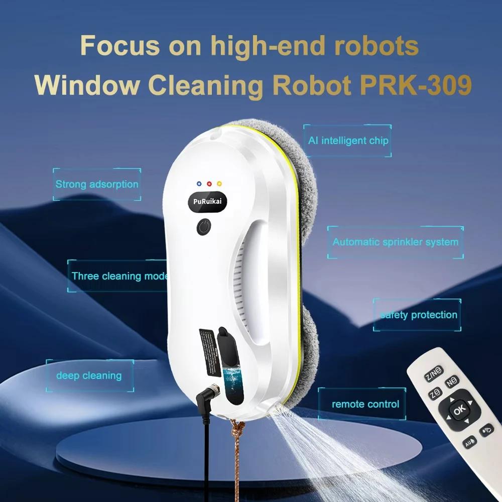 Robot de nettoyage automatique des fenêtres PuRuiKai, avec système intelligent de détection des bord
