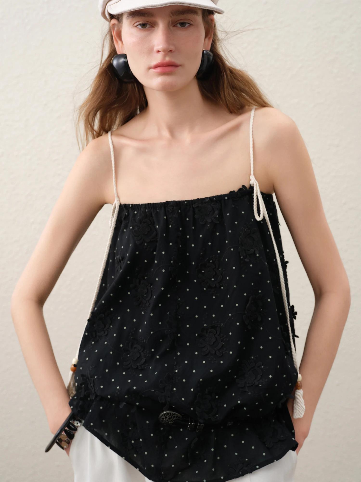 FSLE【Série Premium】Ensemble deux pièces été 2026 pour femme : caraco brodé et short – Tenue de vacan