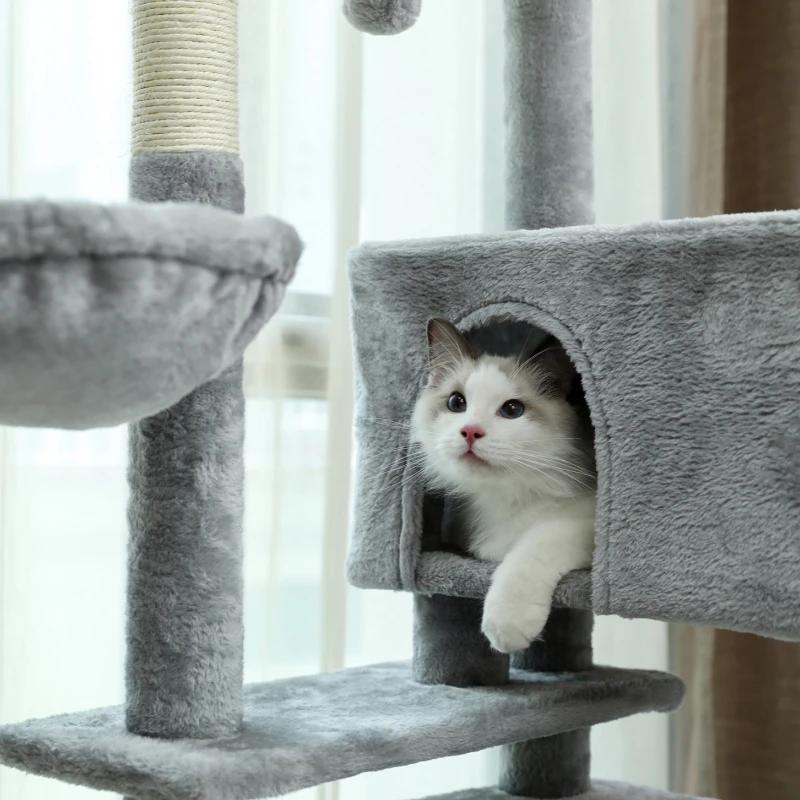 Arbre à Chat pour Grands Chats Adultes avec Super Grand Perchoir Supérieur, Tour pour Grands Chats a