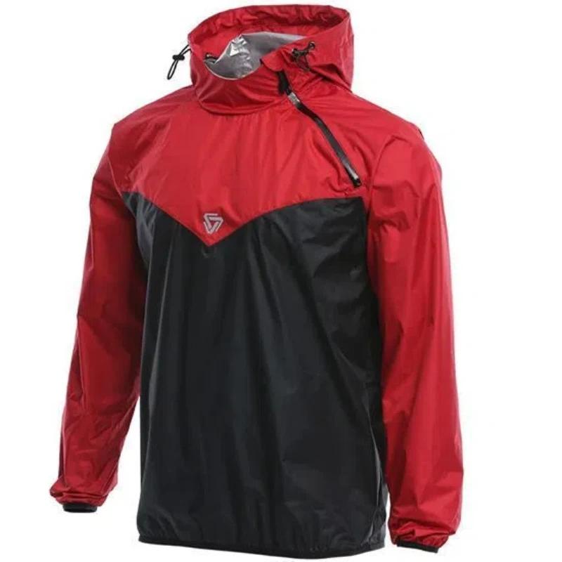 Combinaison de sauna flexible homme grande taille 4XL - Veste imperméable à capuche pour perte de poids