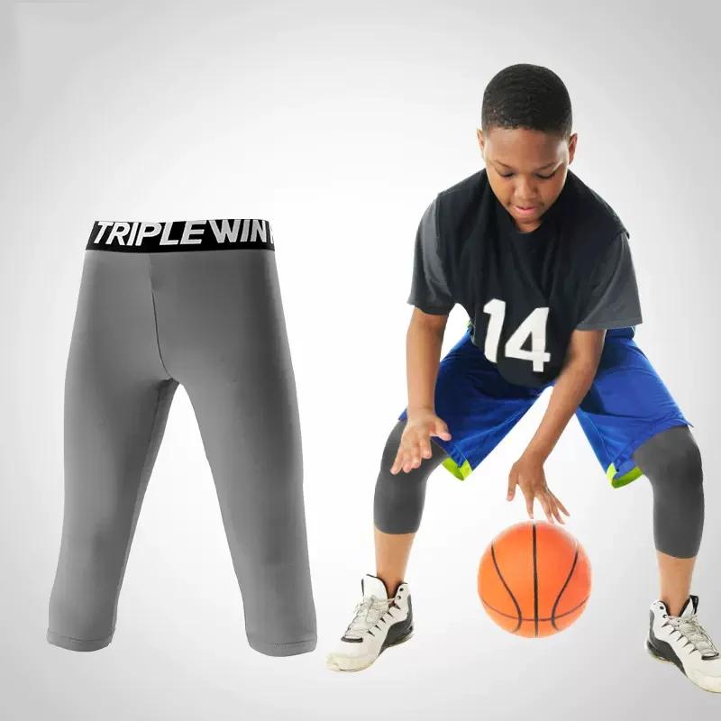 Collants Capri 3/4 pour enfants sport - Football basket fitness garçon fille J8