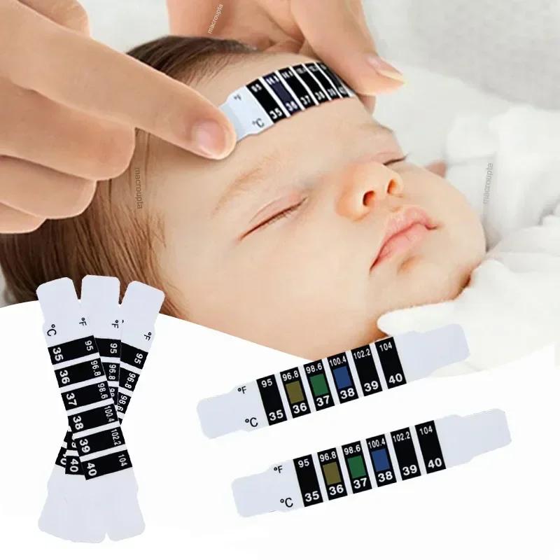 10/20 pièces front tête bande thermomètre eau lait thermomètre fièvre corps bébé enfant enfant Test