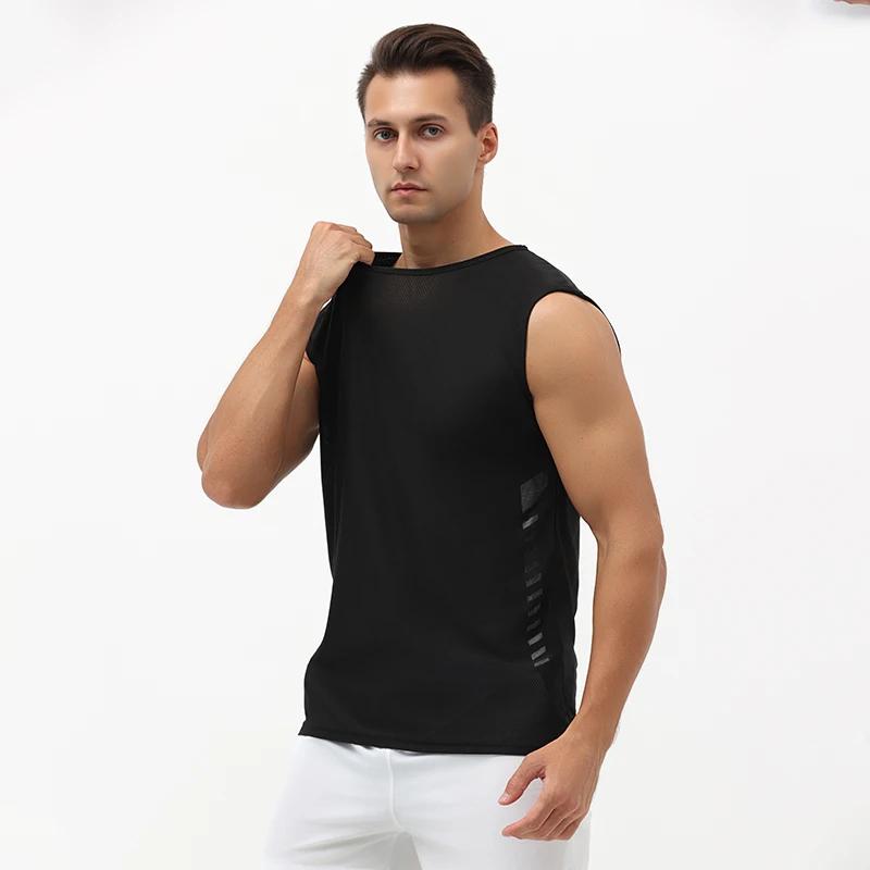 Gilet de course pour hommes, chemise ample sans manches, débardeur de basket-ball, vêtements de spor