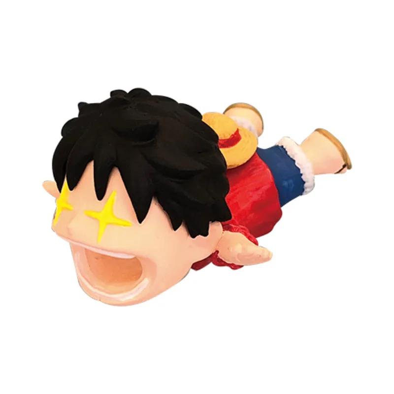 Anime une pièce câble de données de téléphone manchon de protection dessin animé Zoro Chopper Luffy