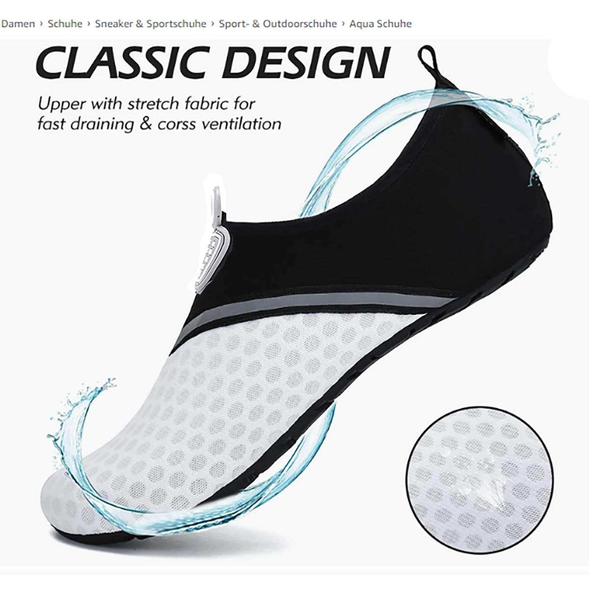 Chaussures aquatiques sports d'eau barefoot séchage rapide yoga aquatique hommes femmes