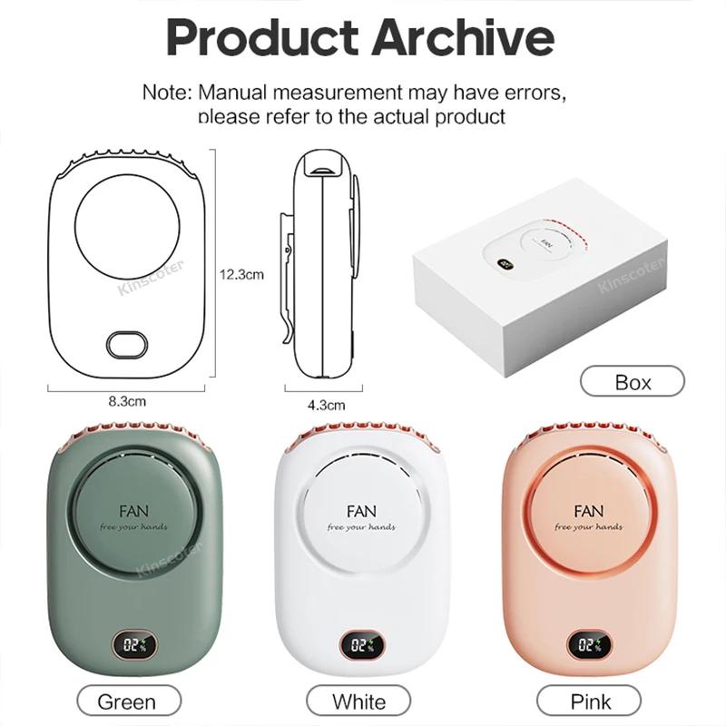 Ventilateur de cou portable Mini ventilateur de taille sans lame USB rechargeable Ventilateur de ref