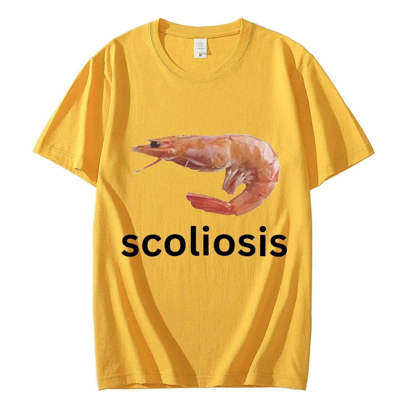 Scoliose-T-shirt à manches courtes unisexe, décontracté et humoristique, à la mode, streetwear pour