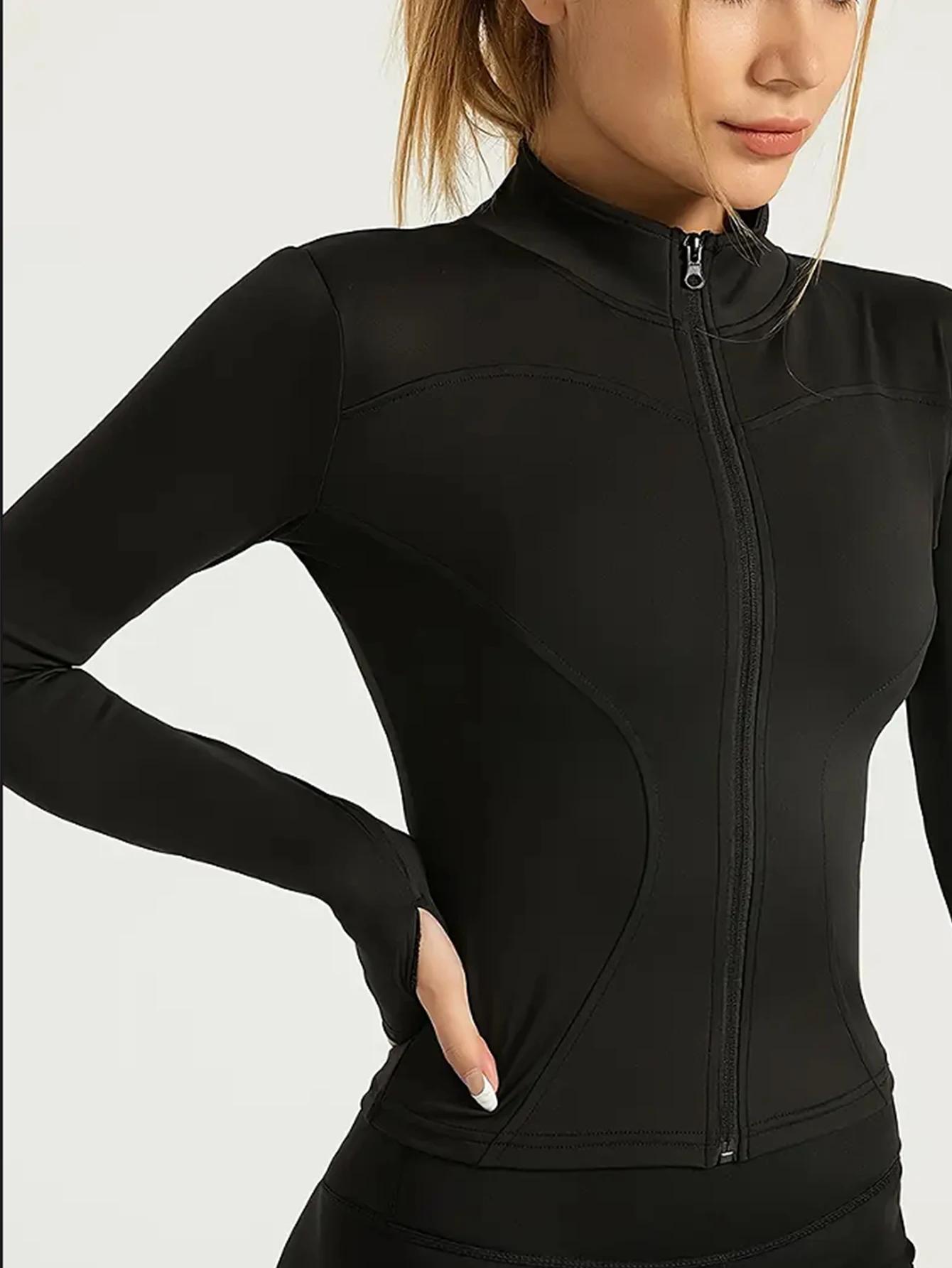 Veste de fitness, haut moulant à séchage rapide pour femmes, édition automne 2025, col montant de pr