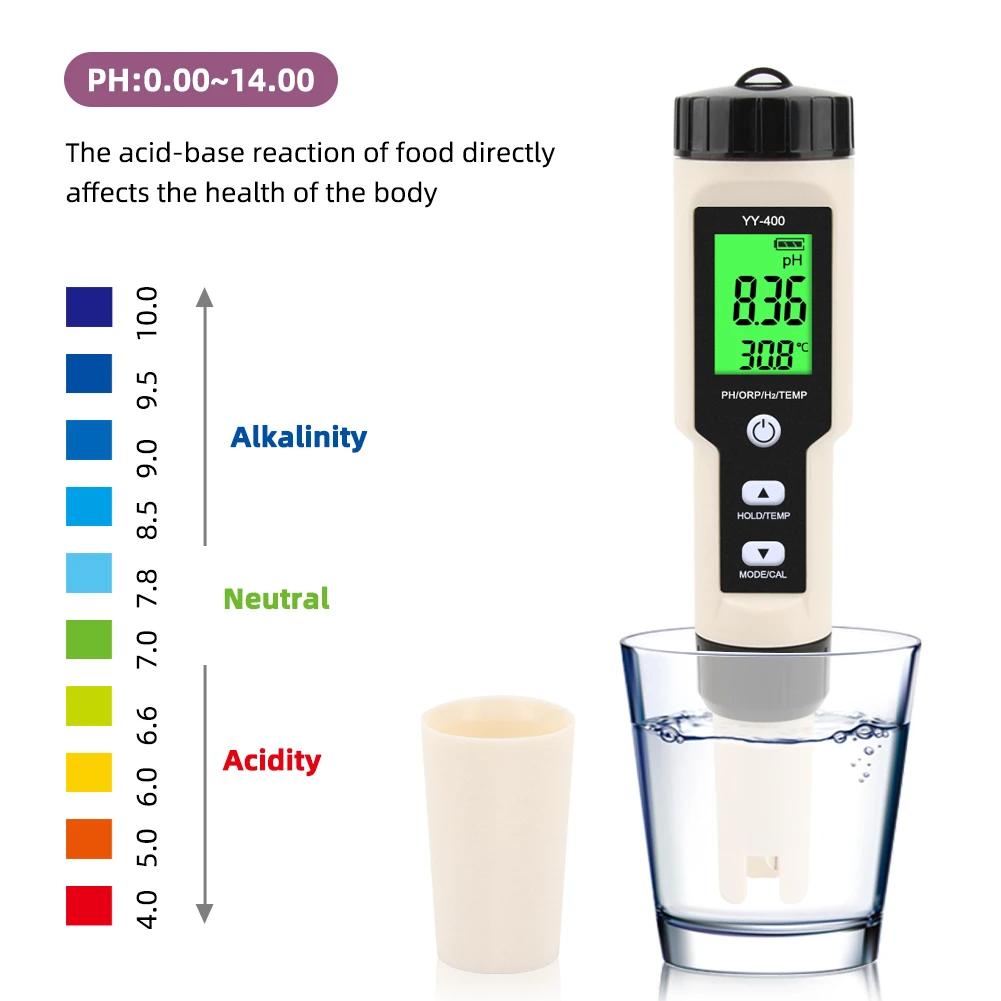 Yieryi-Testeur d'hydrogène et d'eau, analyseur d'oxygène réactif, moniteur 4 en 1, compteur H2 PH OR