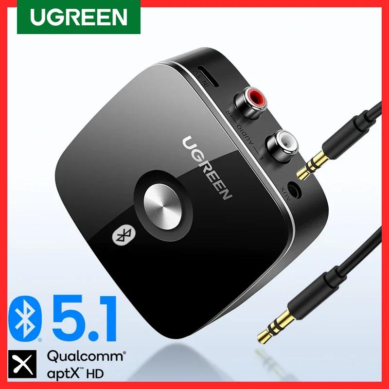 UGREEN Bluetooth RCA récepteur 5.1 aptX HD 3.5mm Jack Aux adaptateur sans fil musique pour TV voitur
