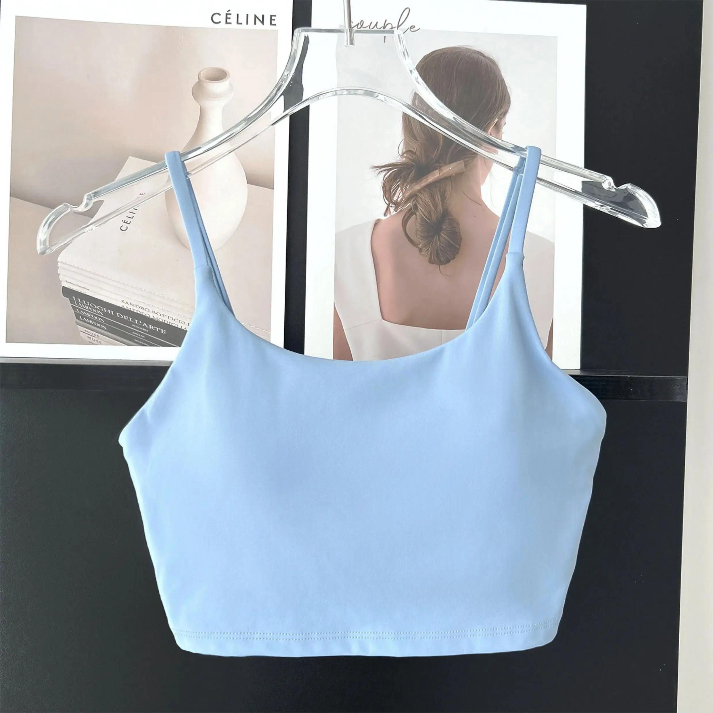 Soutien-gorge de Sport respirant pour femmes, haut de Fitness, Push Up, fixe avec coussinet, sous-vê