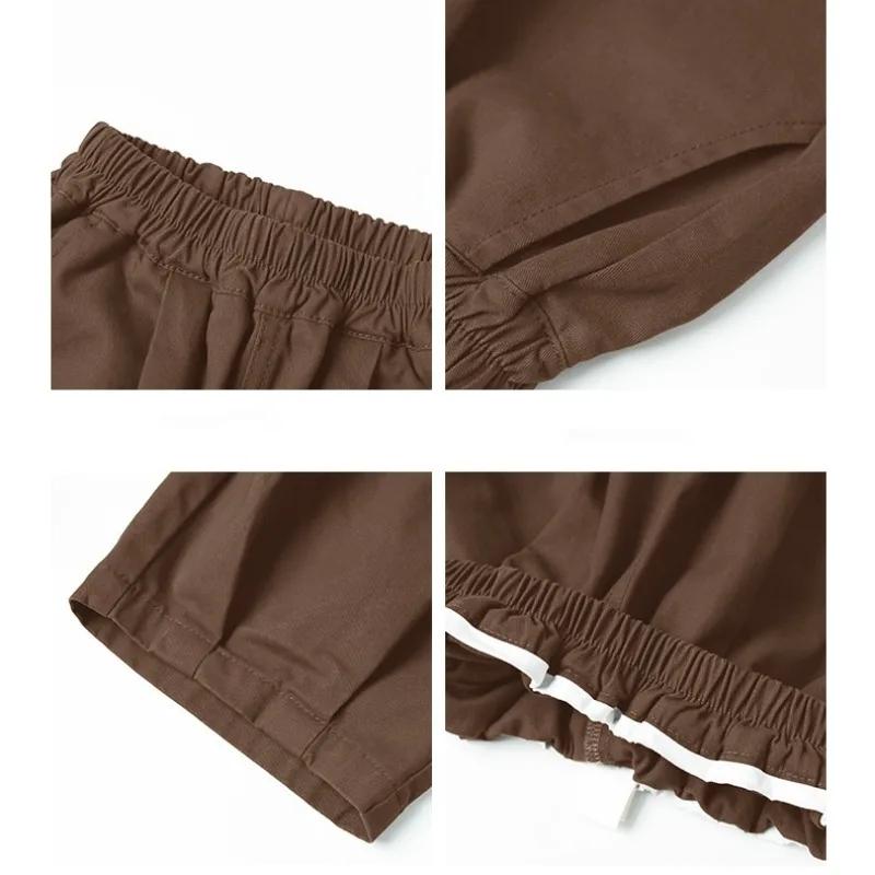 Pantalon sarouel élégant pour garçons, couleur unie, ample, en pur coton, décontracté, pour enfants
