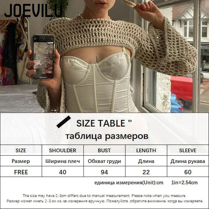 Haut court ajouré en tricot au Crochet pour femmes, chemisier Sexy Y2k, chemises à manches longues é