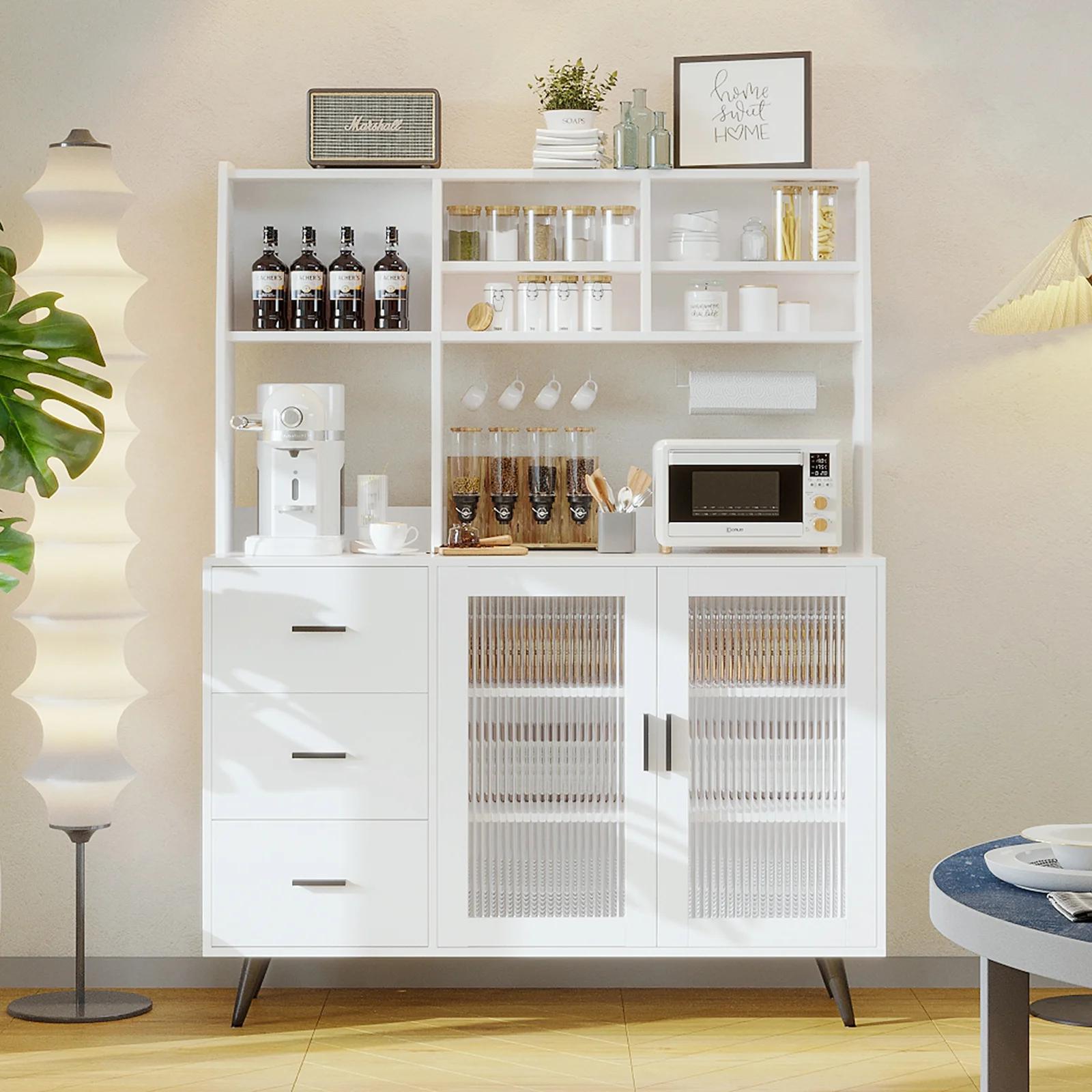 VOWNER-Armoire de rangement pour clapier de cuisine, garde-manger de cuisine autoportant avec portes