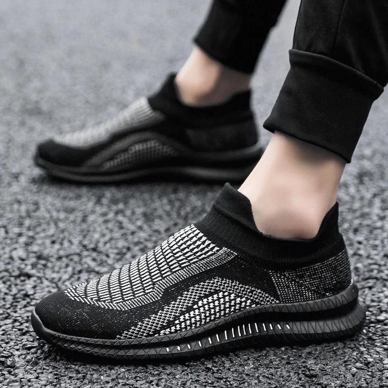 Chaussures de marche respirantes pour hommes, mocassins légers et doux et flexibles, chaussures déco