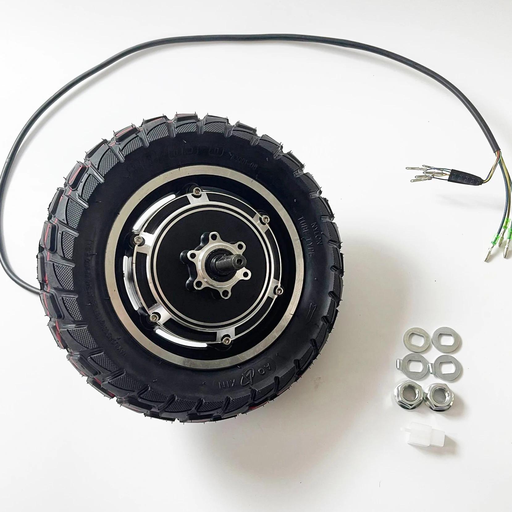 Roue de moteur de vélo électrique pour scooter pliant à double entraînement, 10 ", 24V, 36V, 500W, 4