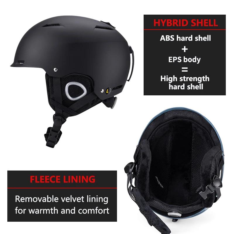 Horntour nouveau casque de Ski ABC + EPS haute qualité garder au chaud casque de Ski Anti-impact pou