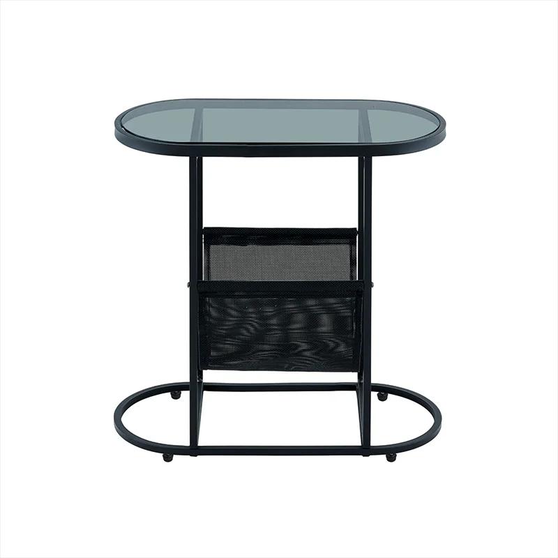 Petites tables d'appoint ovales en verre, petit espace de salon avec spe, espace de stockage d'évalu