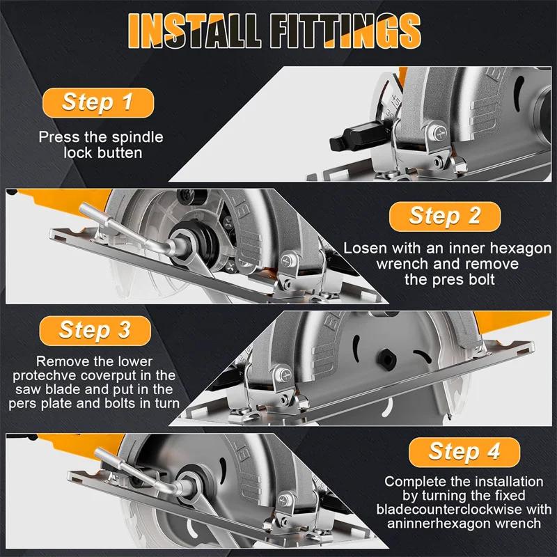 Scie circulaire électrique sans balais Electric Goddess 5 pouces Pour batterie Dewalt 20V Outil