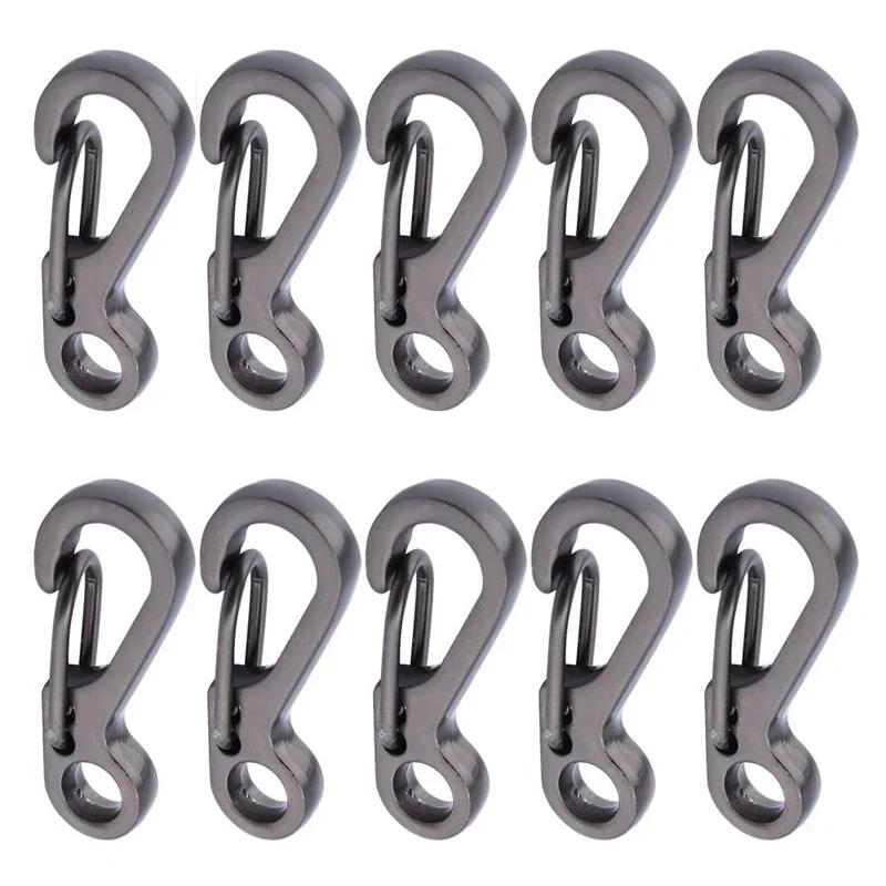 10 pièces/lot Mini mousqueton paracorde équipement tactique crochets porte-clés Camping EDC survie e