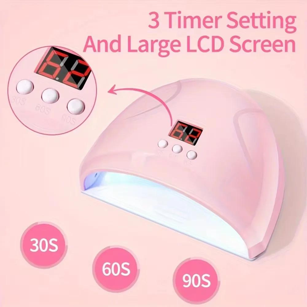 LINMANDA-Perceuse à ongles électrique USB professionnelle, kit de lime à vernis avec lampe UV LED, s