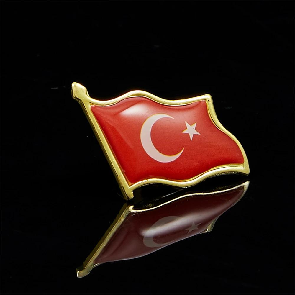 Épingle à revers drapeau National de turquie, motif de drapeau, Badge en émail, écharpes rétro, sac