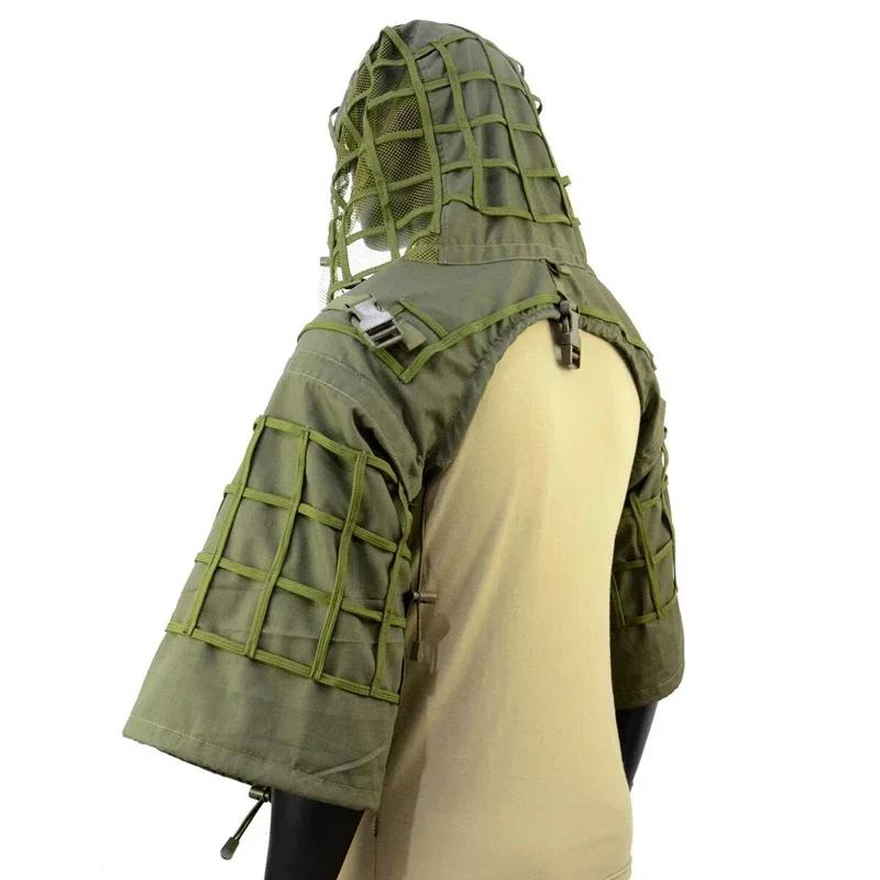 Costume Ghillie tactique Airsoft Sniper tir Ghillie costume vêtements chasse en plein air capuche de