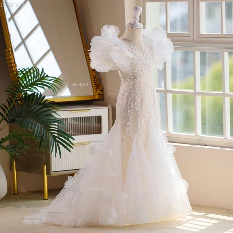 Robe de soirée d'anniversaire pour filles, robe de soirée formelle pour enfants, robe de bal de spec