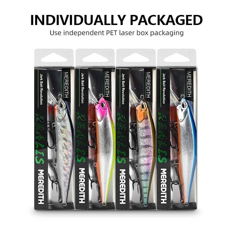 MEREDITH REALIS Jerkbait Wobbler 110mm 17g SP leurres de pêche appât dur vairon plusieurs couleurs p