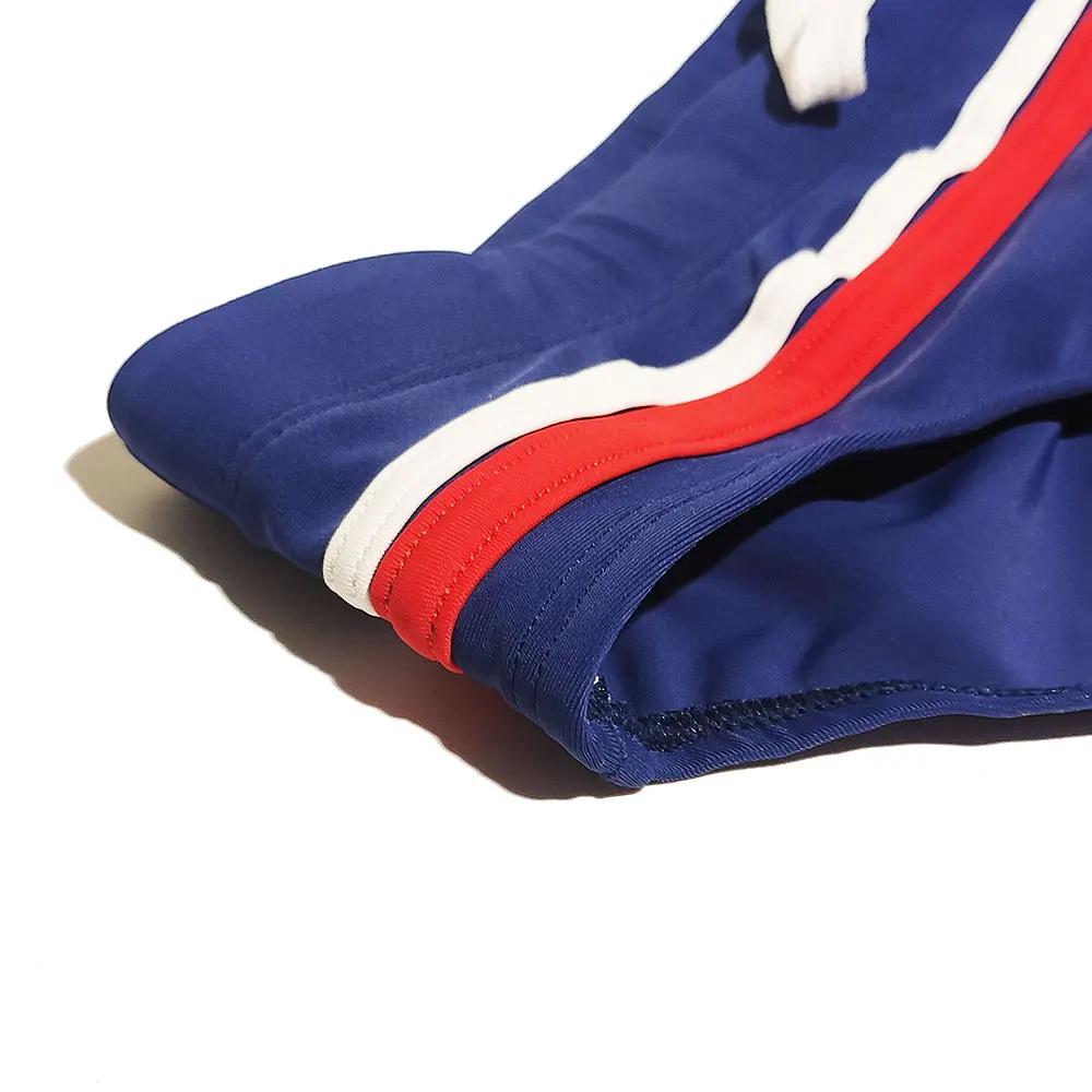 Marque homme slip de bain maillots de bain shorts troncs boxeurs rayures patchwork couleur taille ba