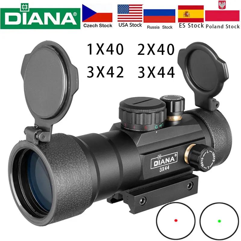 DIANA 3X44 vert point rouge vue 2X40 point rouge 3X42 optique tactique lunette de visée adaptée 11/2
