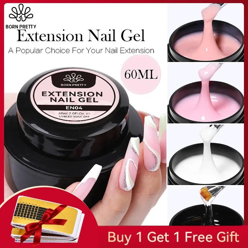 BORN PRETTY 60/30ml gelée dure Extension vernis à ongles Gel ongles français ongles nu rose blanc cl