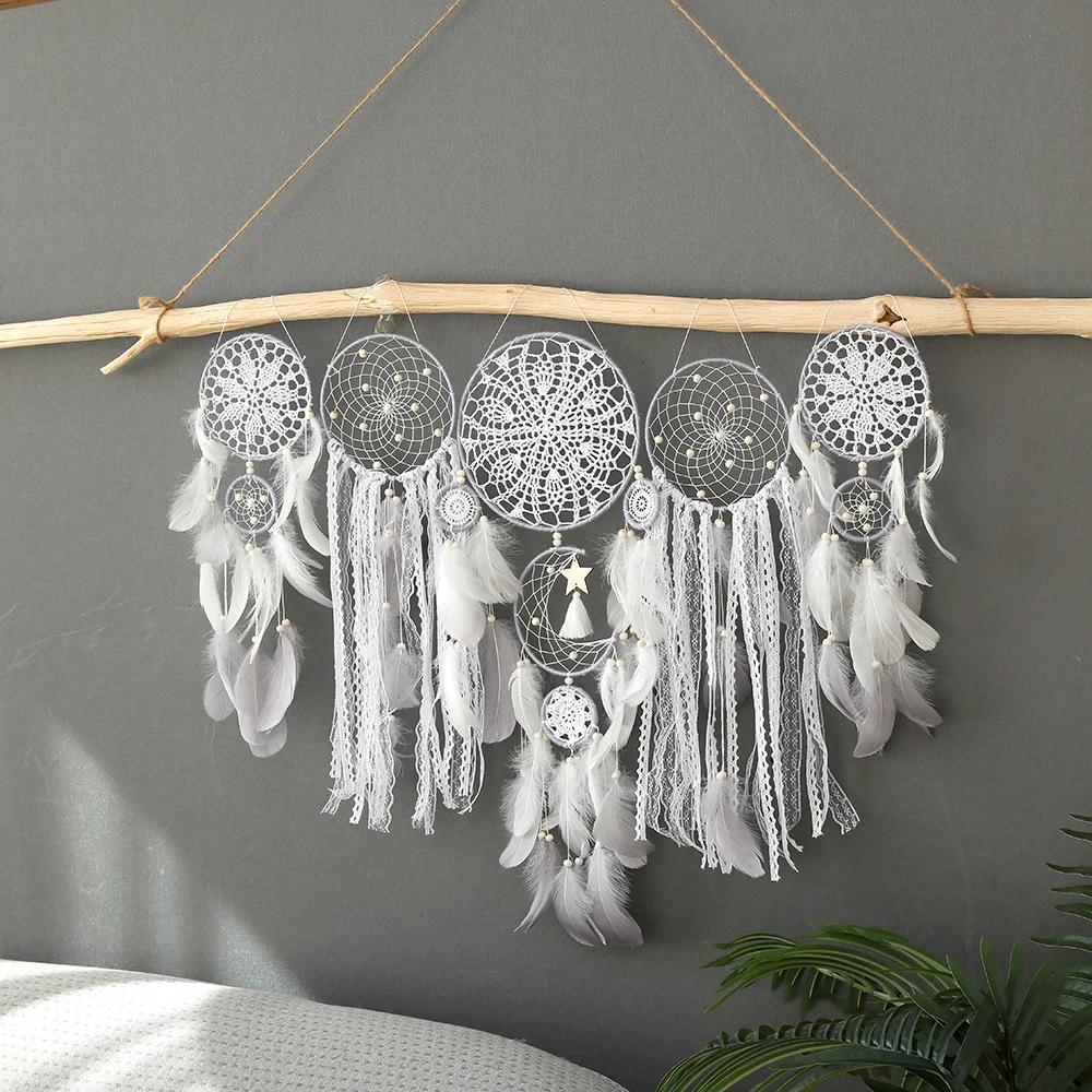Attrape-rêves bohème pour chambre à coucher, décor de mariage et de Noël, grand mur de confection, o