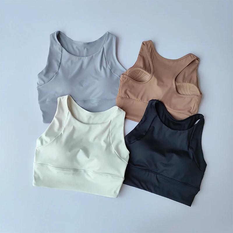 Gilet de sport Compact tout-en-un résistant aux chocs - Soutien-gorge Fitness été - Vêtements gymnastique respirant