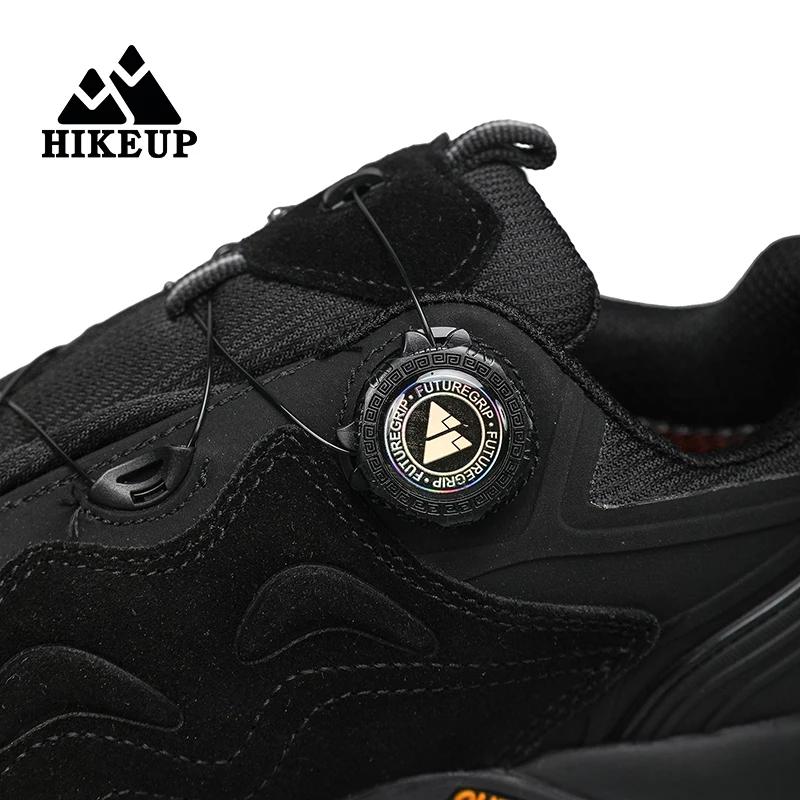 Chaussures de randonnée en cuir pour hommes HIKEUP - Baskets trekking jogging sentier escalade