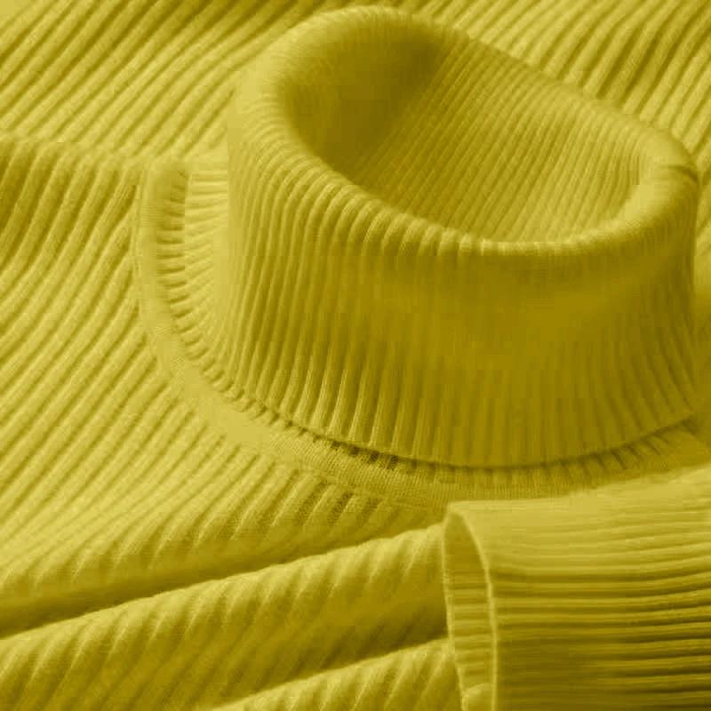 Pull à manches longues et col roulé pour homme, tricoté à rayures, lourd, pour l'extérieur, couleur